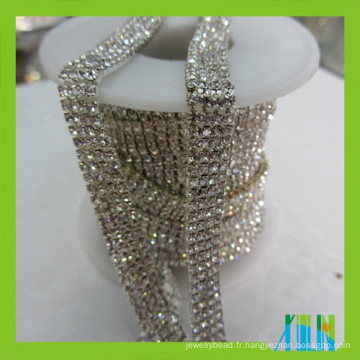 Chaîne de cristaux strass bijoux multi rangs chaîne de cristaux de coupe
